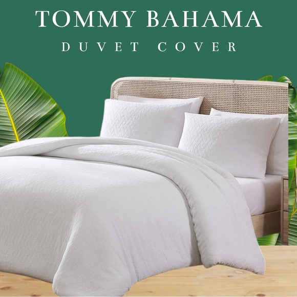 NWT Tommy Bahama Wicker King Lightweight White Duvet